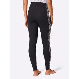 Feel Good WITT WEIDEN Leggings in magenta-schwarz-bedruckt | Gr.: 44/46,