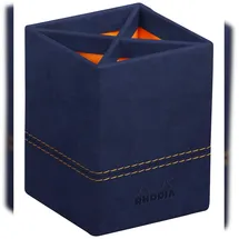Rhodia Rhodiarama Stifteköcher aus Kunstleder, 8x8x11cm - Mitternachtsblau 194534C