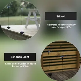Star Trading 480-54 LED Solar Gartenstecker 90 LEDs bunt Solarstab 26x100cm
