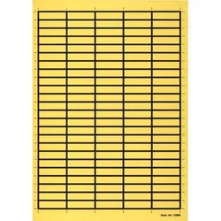 Aufkleber I Etiketten, mit Rand, zum Selbstbeschriften, gelb, Gewebefolie, 38x11mm, 120/Bogen