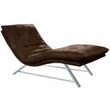 W.Schillig Relaxliege daily dreams Polyester 75 x 91 x 170 cm Braun mit Kissen