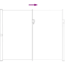 vidaXL Ausziehbare Seitenmarkise 120 x 600 cm Grau