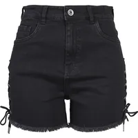 URBAN CLASSICS Waist Denim Lace Up Kurze Hose Black 27