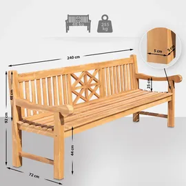 CLP Florida 240 x 92 x 72 cm Braun