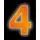 CONACORD Hausnummernleuchte 4 Orange
