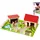 Eichhorn Bauernhof 100004309 - Bauernhof bestehend aus 2 Gebäuden, Spielplatte, Figuren, Tiere, Zäune, 20 teilig, Größe 36x51cm, Buchenholz, für Kinder ab 3 Jahren