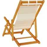 vidaXL Strandstuhl 2er Set Creme