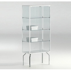 Design Glasvitrine 170 cm hoch Weiß JT-A7117P