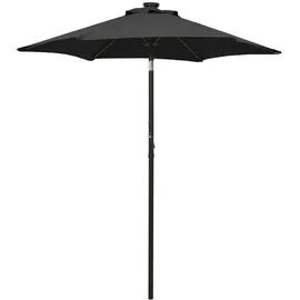 vidaXL Sonnenschirm 200 x 211 cm Schwarz