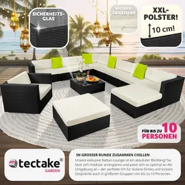 Tectake Las Vegas Rattan Lounge schwarz