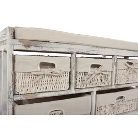 Mendler Kommode und Sitzbank mit 5 Schubladen 45 x 77 x 36 cm Weiß