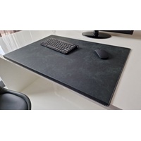 Profi Mats Schreibtischunterlage PM Schreibtischunterlage mit Kantenschutz Nubuko Leder in 7 Farben grau 90 cm