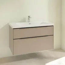 Villeroy & Boch Waschbeckenunterschrank Subway 3.0 2 Auszüge 97,3 x 57,9 x 47,8 cm Taupe / Schwarz
