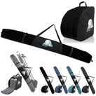 BambiniWelt by Rafael K. Skitasche Skitasche Ski-Schuh-Tasche KOMBI SET 160cm oder 180cm wasserdicht Mod3 (Skitasche und Skischuhtasche), wasserdichtes, starkes Cordura-Gewebe schwarz 160 cm