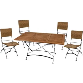 Garden Pleasure Wien Klapptisch 150 x 90 x 74 cm braun ausziehbar