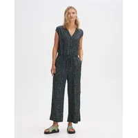 OPUS Jumpsuit mit V-Ausschnitt Modell 'Moneli city', Petrol, 42