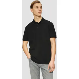 QS Poloshirt aus Piqué - schwarz - L