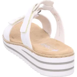 Rieker Pantoletten in Weiß/Gold - Hellgrau,Weiß - 40