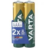 VARTA Batterien AAA, wiederaufladbar, 2 Stück, Recharge Accu Phone, Power on Demand, 800 mAh Ni-MH Akku, vorgeladen, für schnurloses Telefon