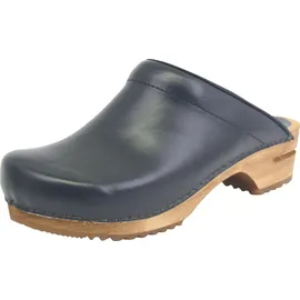 Sanita Comfortwear Clog "Wood-Lotte open, - Blau