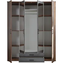 Pol-Power Drehtürenschrank Chicago 159 x 197 x 54 cm Braun