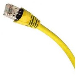 Patchkabel Cat. 6A, 4x2, RJ-45 Stecker, Länge:  7,5m, gelb