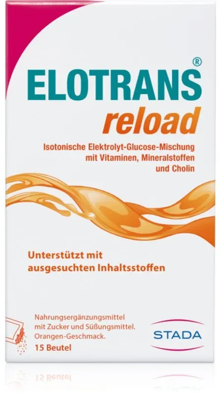 Elotrans reload Pulver zur Herstellung von Getränken zur Erhaltung des Elektrolytgleichgewichts 15 St.