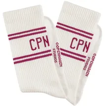 Copenhagen Studios Langsocken 2er Pack cream/weiß mit Beere 43-46