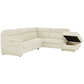 HIMOLLA Eckcouch Leder 2-Sitzer Creme