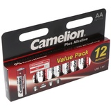 Camelion 24 Stück Plus Alkaline LR6 AA Mignon Batterie 1,5 Volt max. 2700mAh bis 0,8V bei 25mA Dauerbelastung