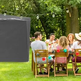 Relaxdays Seitenteile für Pavillon, 2er Set, HxB: 2x3 m, Seitenwände ohne Fenster, wasserdicht, PE-Kunststoff, grau