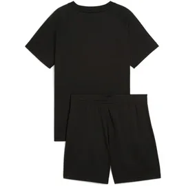 Puma Tad Essentials Print Sportshirt & Shorts Set Jungen 01 - PUMA black