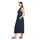 Cartoon Druckkleid A-Linien-Kleid Blau 46