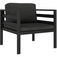 vidaXL Einzelsofa mit Kissen Aluminium Anthrazit