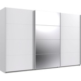 WIMEX Schwebetürenschrank »Norderstedt«, INKLUSIVE 2 Stoffboxen und 2 zusätzliche Einlegeböden, mit Spiegel, weiß