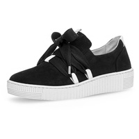 Gabor Damen Low-Top Sneaker, Frauen Halbschuhe,schnürschuhe,schnürer,straßenschuhe,Strassenschuhe,Sportschuhe,schwarz/Weiss(Ice),42.5 EU / 8.5 UK - 42.5 EU