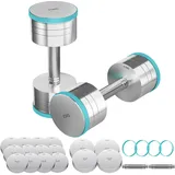 Moziel Stahl Kurzhanteln,Hanteln Set 2x5kg, 10kg, 25kg - Kurzhantel aus massivem Chromstahl - Fitness Gewichte für Krafttraining, Bodybuilding, Zuhause, Gym (25kg x2)