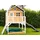 Axi Marc Spielhaus Braun - Weiß mit Grauer Rutsche 212 x 432 x 293 cm
