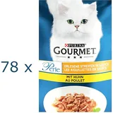 78 x 85 g Gourmet Perle Erlesene Streifen (€ 8,54/kg) in Sauce mit Huhn