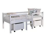 58 aufm Kessel Spielbett Keeley 90 x 200 cm Buche massiv lackiert Weiß