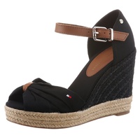 Tommy Hilfiger Damen Wedge Espadrilles Keilabsatz, Schwarz (Black), 39 - 39 EU