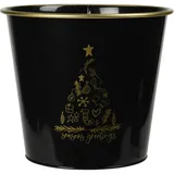 Home Styling Collection Home Styling Metalleimer schwarz, 23 x 20,5 cm