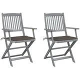 vidaXL Gartenstuhl 61 x 57 x 88 cm braun 2 St.