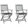 vidaXL Gartenstuhl 61 x 57 x 88 cm braun 2 St.