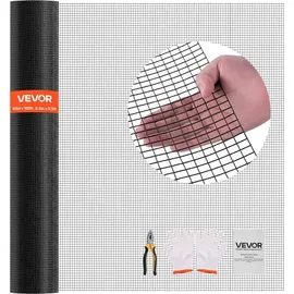 Vevor Maschendrahtzaun 152 x 30,48 m Schwarz/Metall