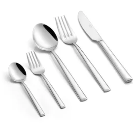 Mulex GmbH Mulex Besteck hochwertiges Cromirage Livorno poliert 18.10 Edelstahl 60tlg. - Silber