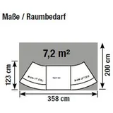 Kerkmann Empfangstheke weiß, anthrazit 357,5 x 122,5 x 112,0 cm