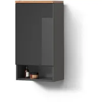 Livinity® Badschrank, Anthrazit, Anthrazit, 4 Fächer, Rechteckig, 40x77.5x27 cm,