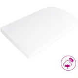 babybay Spannbetttuch aus Jersey Organic Cotton für Kinderbettumbausatz Matratzen - Weiß