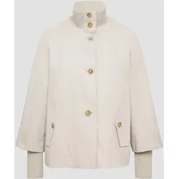 S.Oliver Leichte Übergangsjacke in A-Linie mit Strickbündchen, Beige, 46